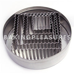 Ateco Fluted Square Cutter Set 5pcs - Stainless Steel