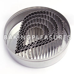 Ateco Fluted Tear Drop Cutter Set 5 pcs - Stainless Steel