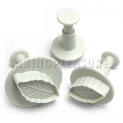 Ateco 3 pcs set Leaf Sugar Paste Cutters 3pcs