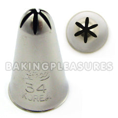 Ateco Closed Star Small Piping Tip #34