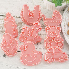 Baby Cookie Cutter Embosser 8pcs