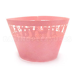 Baby Pearl Rose Lace Cupcake Wrappers 12pcs