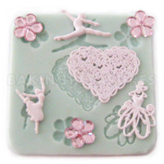 Ballerina Set Sugarcraft Silicone Mould