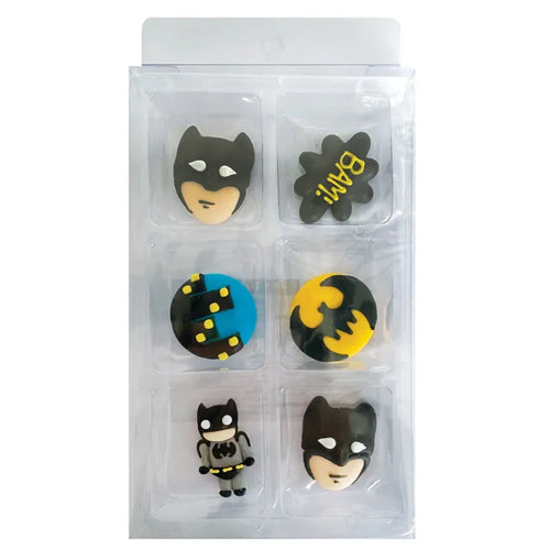 Edible Cupcake Toppers Decorations Batman 6pcs