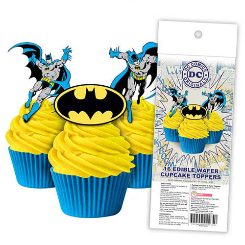 Batman Edible Wafer Cupcake Toppers 16pcs