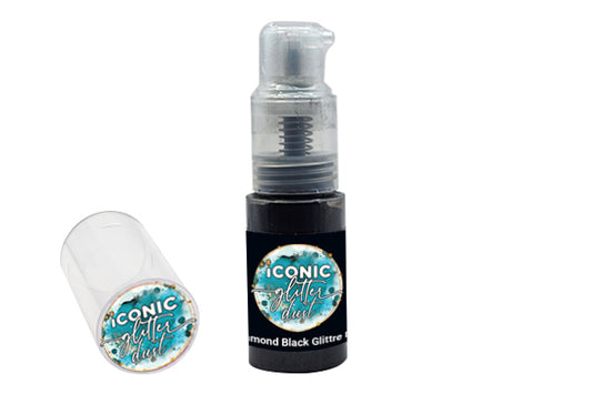 ICONIC Edible Glitter Dust Spray Diamond Black Puff Glitter 10g