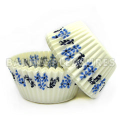 Blue Floral Baking Cups 46pcs