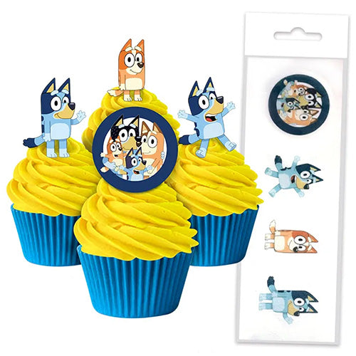 Bluey Edible Wafer Cupcake Toppers 16pcs