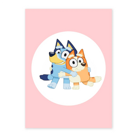 8"/ 20 cm Round Cake Edible Icing Image - Blue Dog