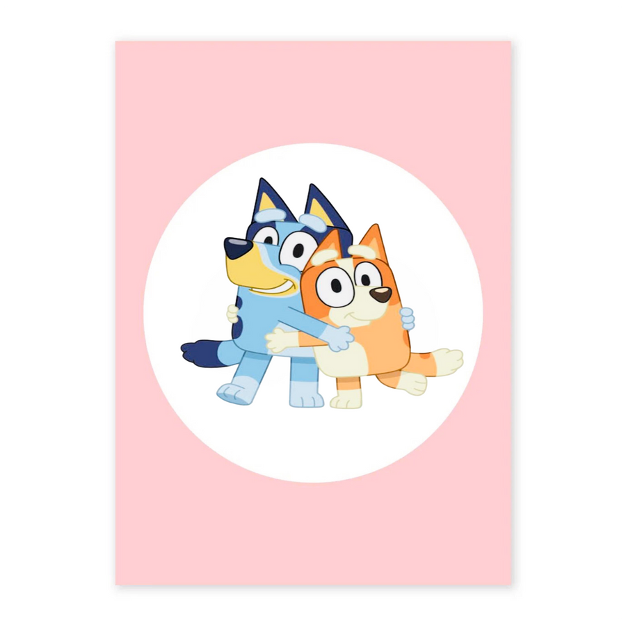 8"/ 20 cm Round Cake Edible Icing Image - Blue Dog