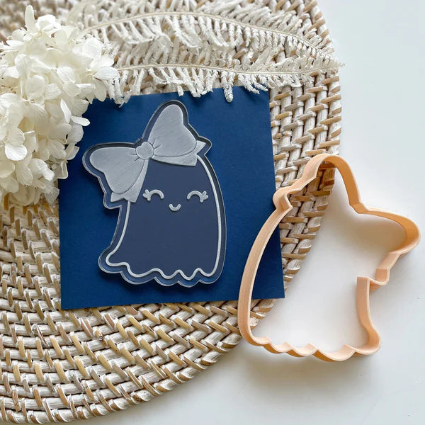 Ghost with Bow Cutter & Debosser Set - Large & Small Set