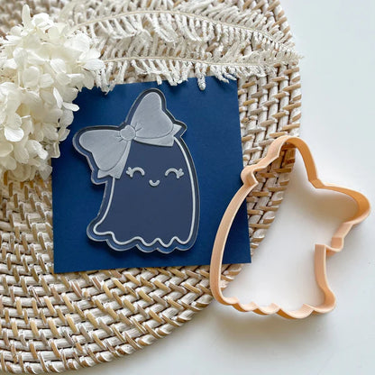 Ghost with Bow Cutter & Debosser Set - Large & Small Set