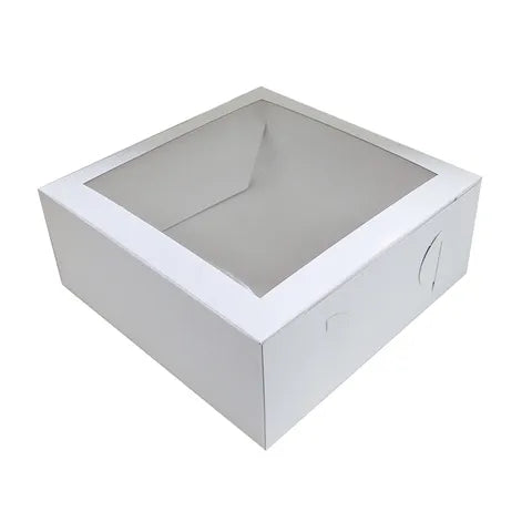 12X12X4 INCH CAKE BOX | TOP WINDOW | UNCOATED CARDBOARD (in-store only)