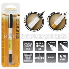 Bright Gold Edible Food Pen