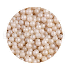 BULK Pearlised White Cachous Round Edible Pearls 8mm 1kg