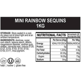 SPRINK'D | MINI RAINBOW SEQUINS | 500G