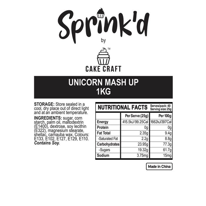 BULK Sprinkd Unicorn Sprinkle Mix 1kg