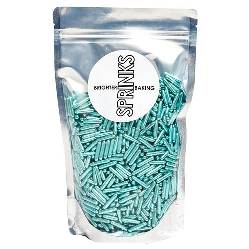 BULK Sprinks Metallic Blue Rods Sprinkles 500g