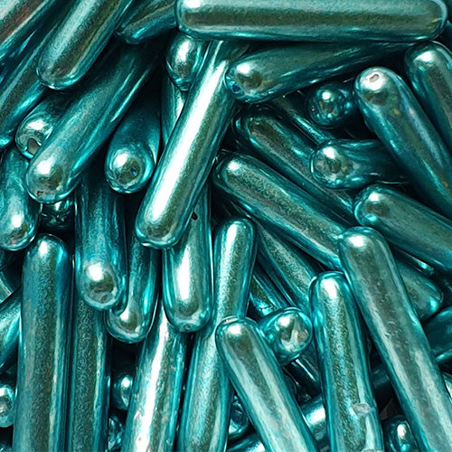 BULK Sprinks Metallic Blue Rods Sprinkles 500g