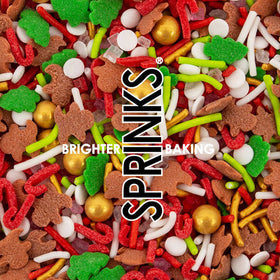 BULK Sprinks Christmas Run Run Gingerbread Sprinkles 500g