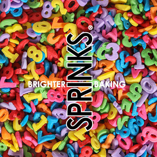 BULK Sprinks Mixed Numbers Sprinkles 450g (BB: Aug 2024)