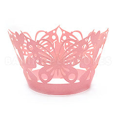 Butterfly Pearl Rose Lace Cupcake Wrappers 12pcs
