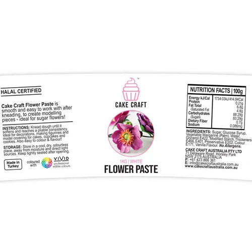 Cake Craft White Flower Paste 1kg