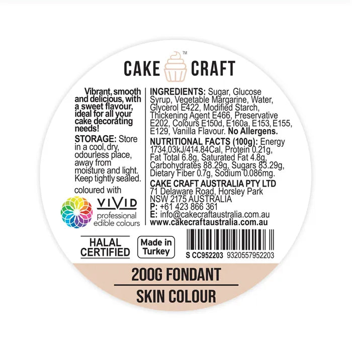 Cake Craft Fondant Icing Skin 200g