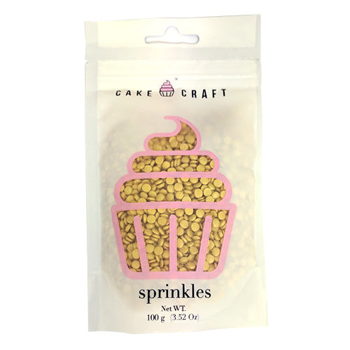Cake Craft Gold Sequins Edible Sprinkles 100g
