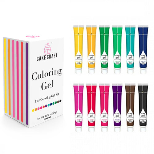 Cake Craft Starter Gel Colouring Kit 12pcs