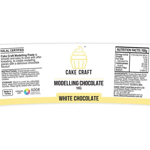 Cake Craft White Chocolate Modelling Paste 1kg