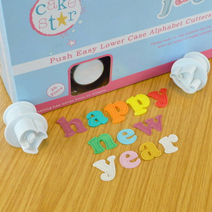 Cake Star Push Easy Plunger Cutters Lower Case Alphabets 26pcs