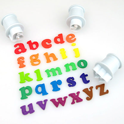 Cake Star Push Easy Plunger Cutters Mini Lower Case Alphabets 26pcs