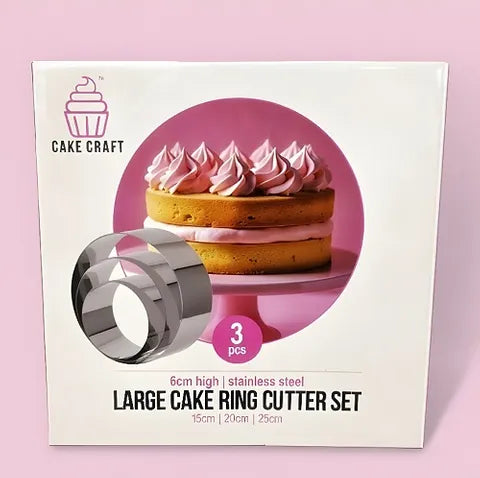 LARGE CAKE RING CUTTER SET | 3 PC – Baking Pleasures