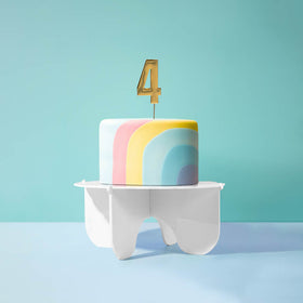 BOLD  Cake Topper (7cm) - GOLD NUMBER 4
