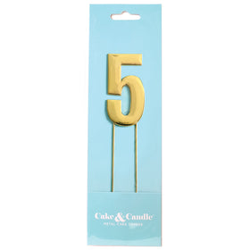 BOLD  Cake Topper (7cm) - GOLD NUMBER 5