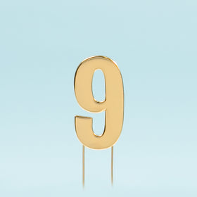 BOLD  Cake Topper (7cm) - GOLD NUMBER 9
