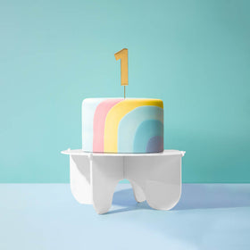 BOLD  Cake Topper (7cm) - GOLD NUMBER 1