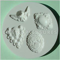 Alphabet Moulds Cameo Silicone Mould