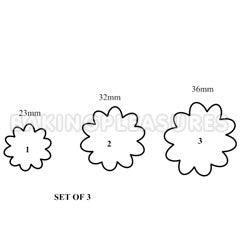 Carnation Flower Cutters 3pcs