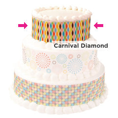 Carnival Diamond Designer Edible Image 3 Strips