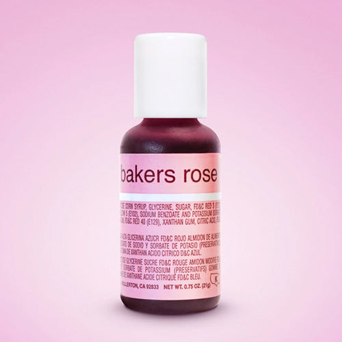 Chefmaster Liqua-Gel Bakers Rose 0.7oz