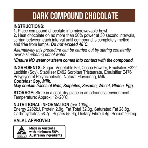 Dark Compound Chocolate Callets 500g