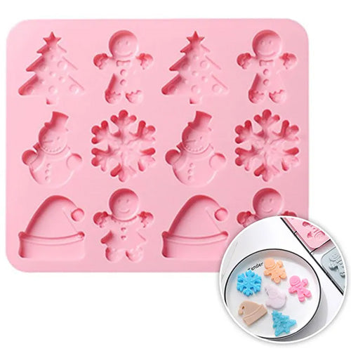 Christmas 12 Cavity Silicone Mould
