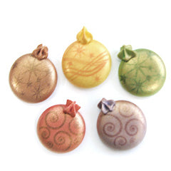 Christmas Baubles Edible Cupcake Toppers 15pcs