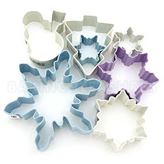 Christmas Snowflake, Snowman & Tree Resin Cookie Cutter Set 7pcs