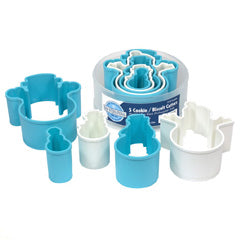 Christmas Snowman Plastic Cutters 5pcs
