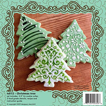 Christmas Tree Cookie Cutter & stencil Set