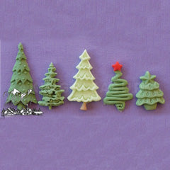 Alphabet Moulds Christmas Trees Silicone Mould