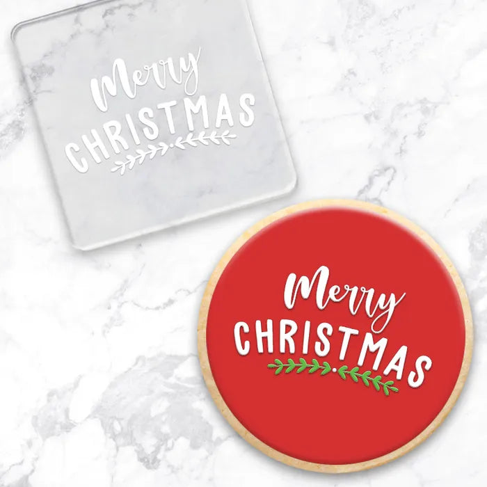 Cookie Debosser Stamp | Merry Christmas 1